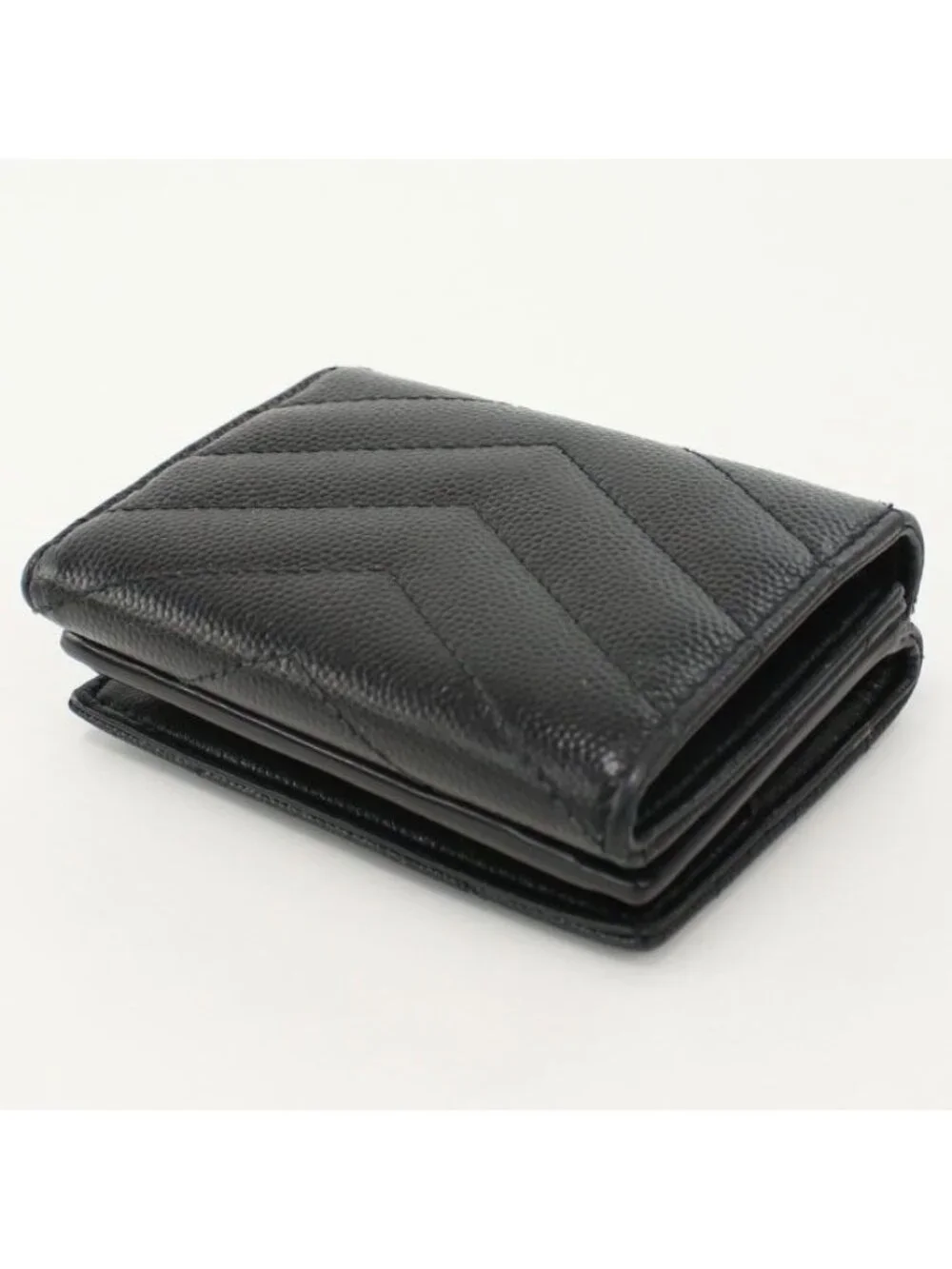 Saint Laurent Origami Tiny Wallet YSL Monogram Trifold Calf - Picture 2 of 7